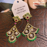 Multicolor Pearl Decor Bohemian Dangle Earrings White